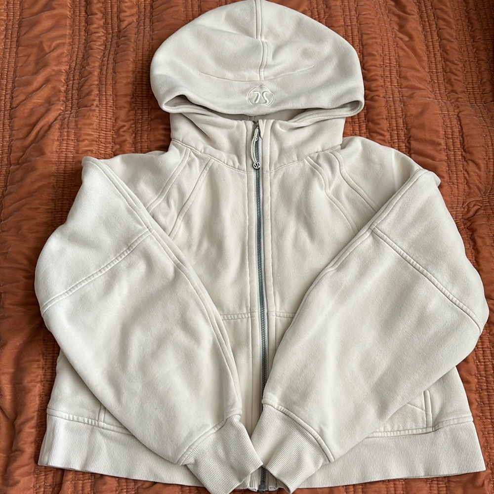 Lululemon oversized cropped full zip scuba hoodie